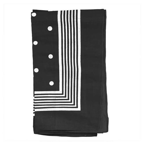 Wilsons Handkerchief - Black Big Polka Dot