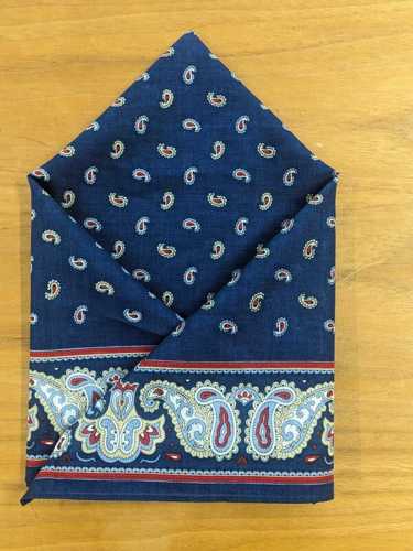 Wilsons Handkerchief - Navy with Colour Paisley